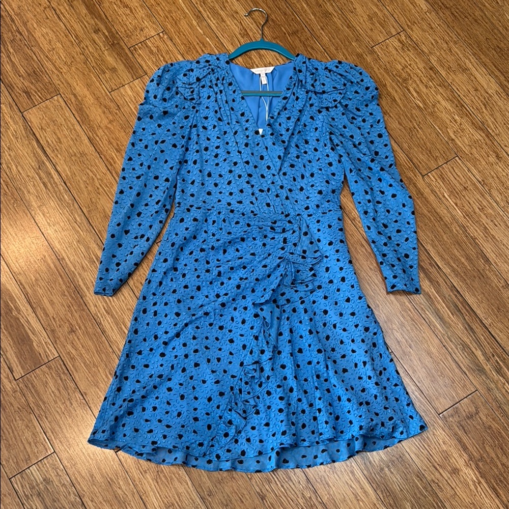 Rebecca Taylor Blue Polka Dot Dress